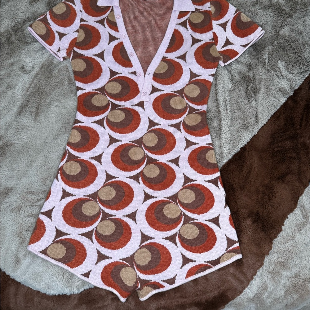 Retro Patterned Romper